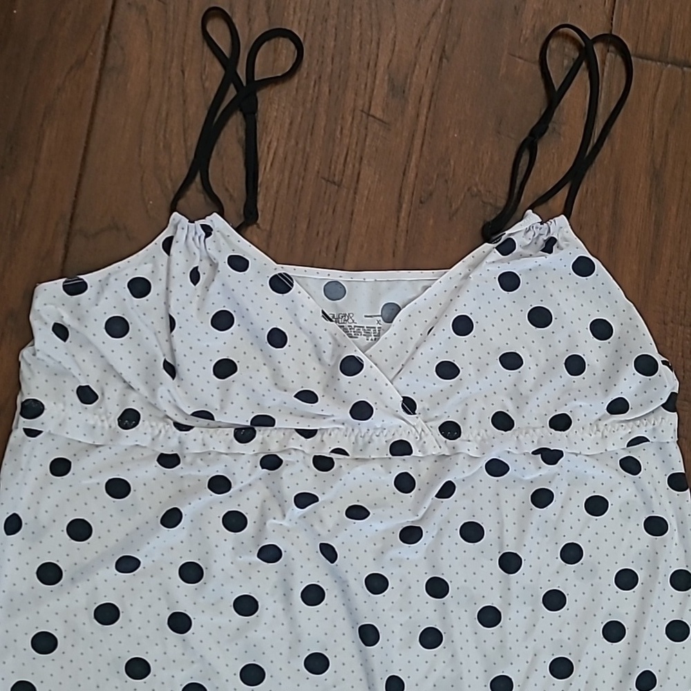 Gilligan & O'Malley Black & White Polka Dot Camisole Sleepwear size XL.l - Picture 2 of 7